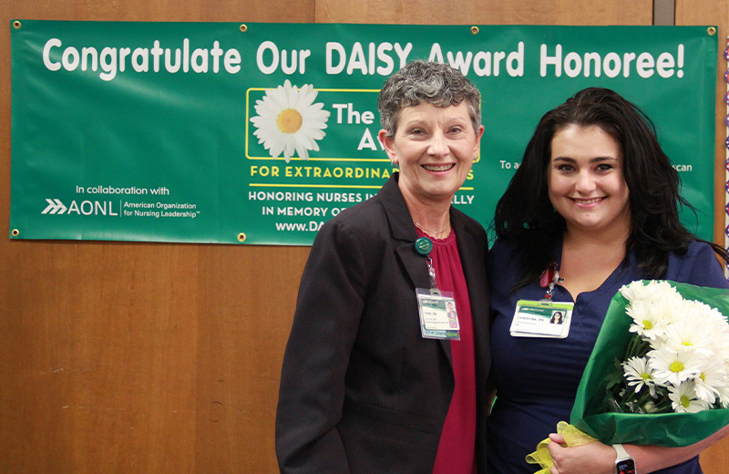 Daisy award winner receiving recognition